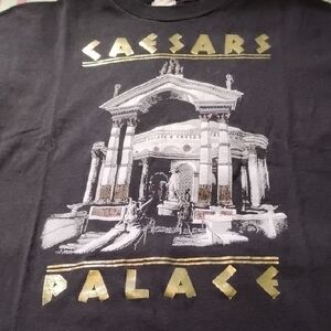 Caesars Palace Black and Gold Graphic Tee